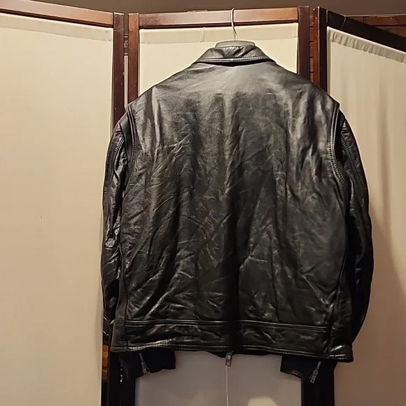 Leather Motorcycle Jacket - Picture 2 of 7